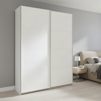 Armadio 150x223h cm bianco opaco con 2 ante scorrevoli