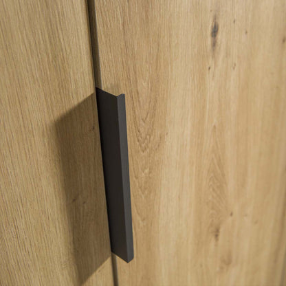 Armadio 162x200h cm rovere artisan con 4 ante e 2 cassetti