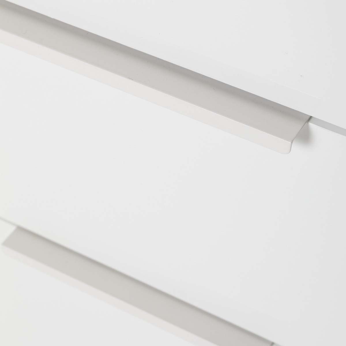 Mobile multiuso 120x82h cm bianco laccato e rovere con 1 anta e 4 cassetti