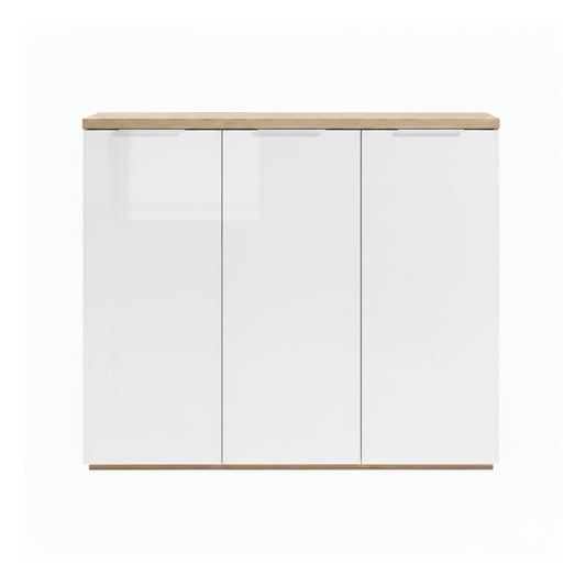 Mobile multiuso 120x102h cm bianco laccato con 3 ante