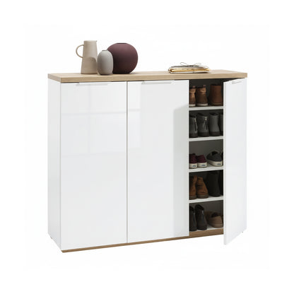 Mobile multiuso 120x102h cm bianco laccato con 3 ante