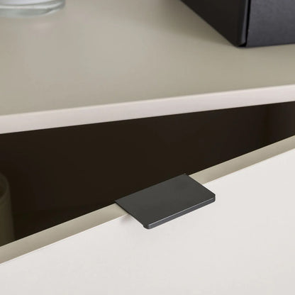 Mobile multiuso 120x126h cm cashmere/rovere cannettato con 2 ante