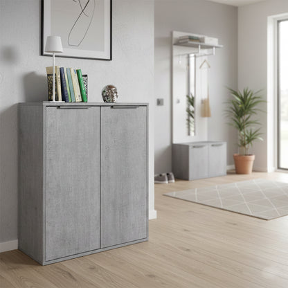 Mobile multiuso 72x87h cm cemento con 2 ante