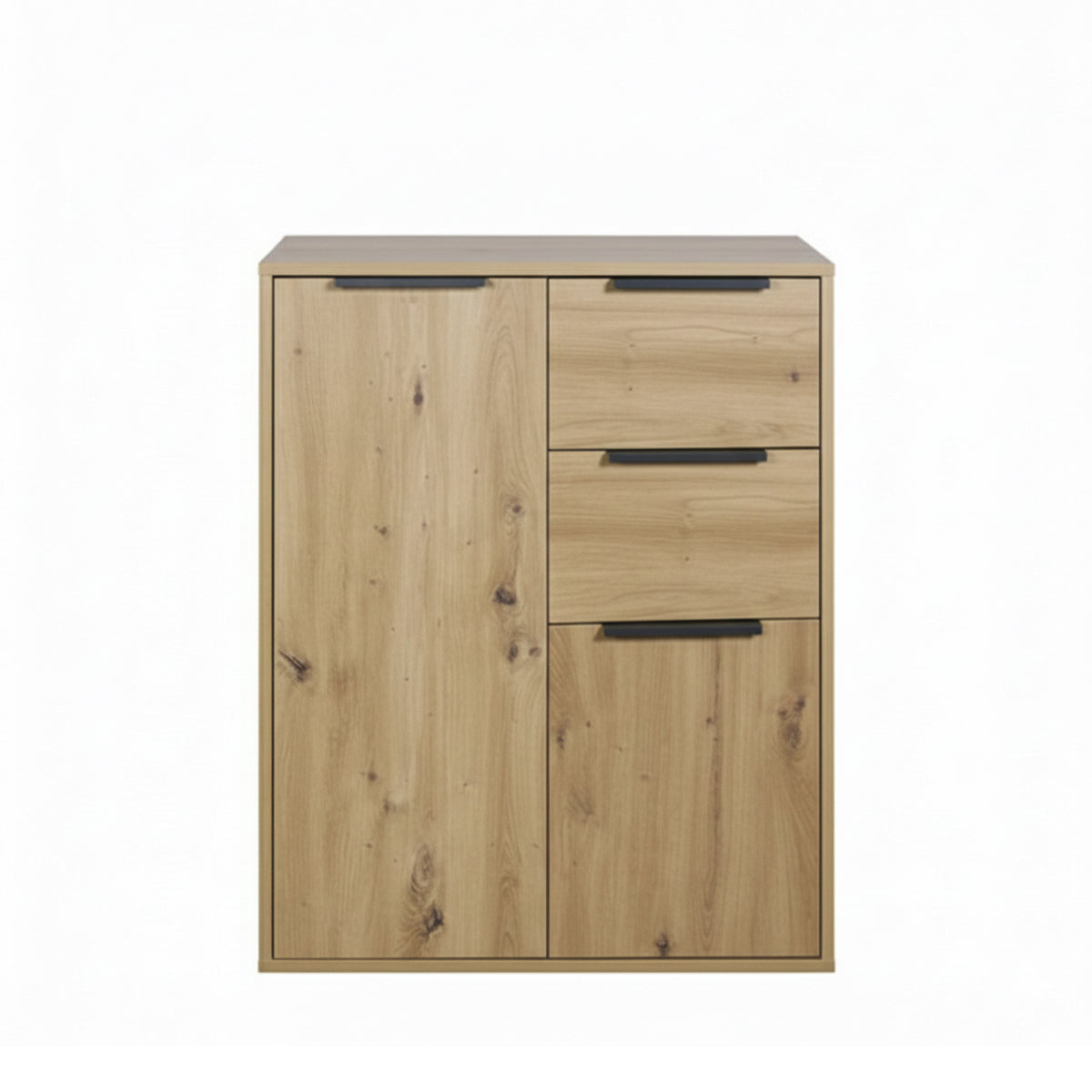 Mobile multiuso 72x88h cm rovere con 2 ante e 2 cassetti