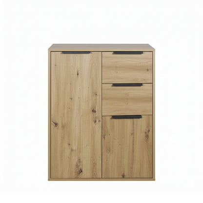 Mobile multiuso 72x88h cm rovere con 2 ante e 2 cassetti