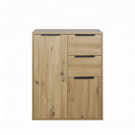 Mobile multiuso 72x88h cm rovere con 2 ante e 2 cassetti