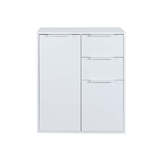 Mobile multiuso 72x87h cm bianco laccato con 2 ante e 2 cassetti