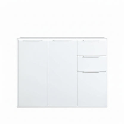Mobile multiuso 106x87h cm bianco con 3 ante e 2 cassetti