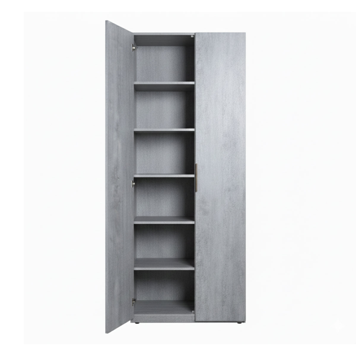Armadio a colonna 69x198h cm cemento con 2 ante e 5 ripiani