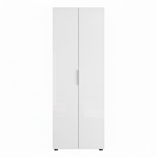 Armadio a colonna 69x181h cm bianco laccato con 2 ante