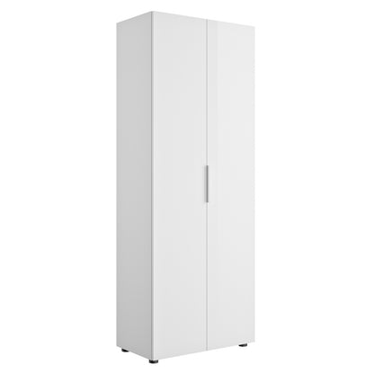 Armadio a colonna 69x181h cm bianco laccato con 2 ante