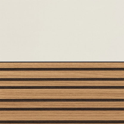 Cassettiera 92x95h cm cashmere/rovere cannettato con 3 cassetti e 1 vano