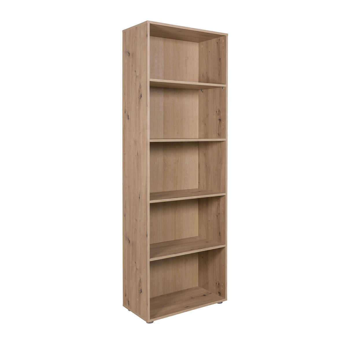Libreria salvaspazio 68x200h cm rovere artisan con 4 ripiani regolabili