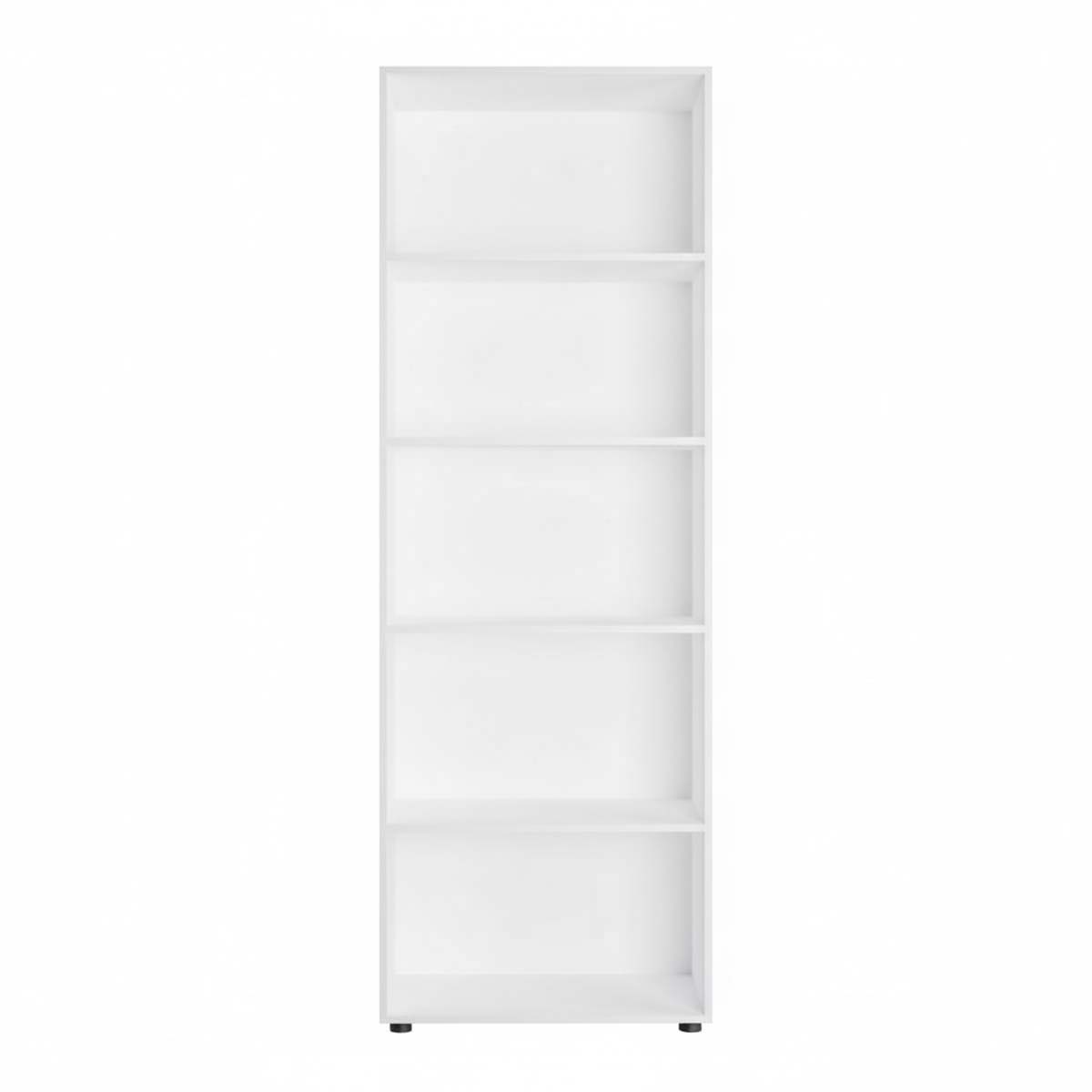 Libreria salvaspazio 68x200h cm bianco opaco con 4 ripiani regolabili