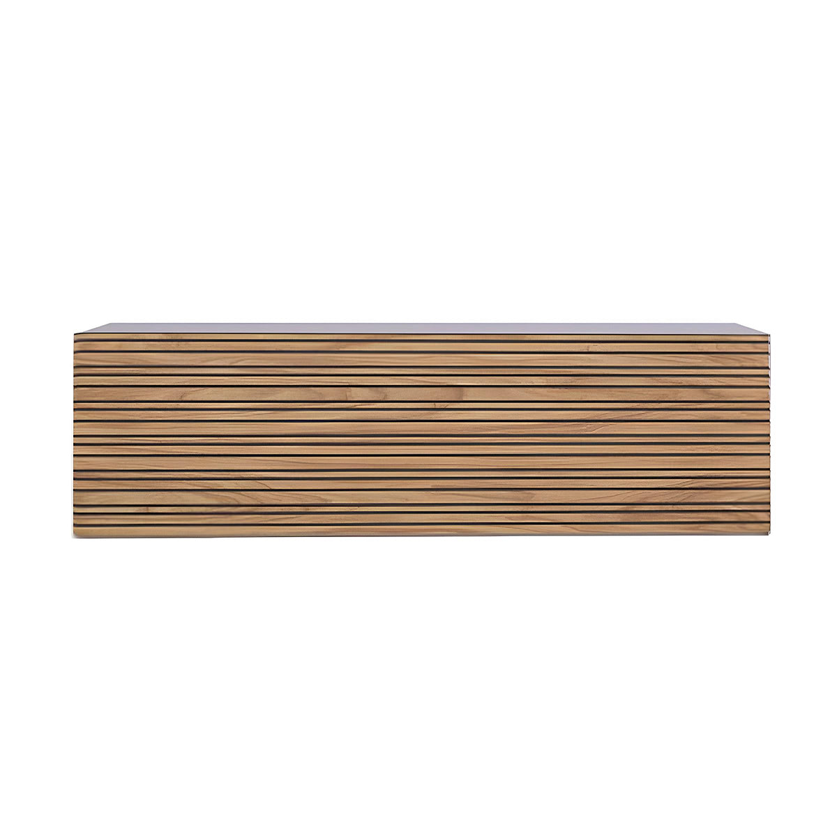 Pensile 123x25h cm cashmere/rovere cannettato con 1 anta