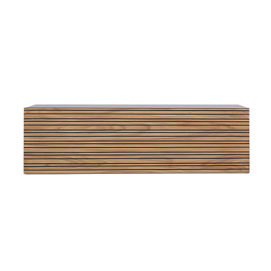 Pensile 123x25h cm cashmere/rovere cannettato con 1 anta