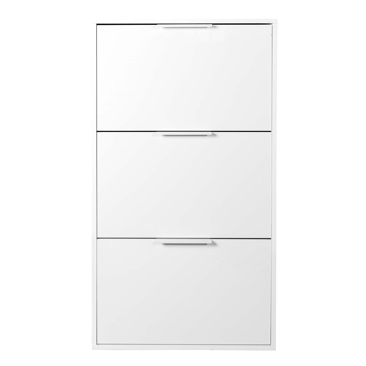 Scarpiera 65x125h cm bianco con 3 ante a ribalta