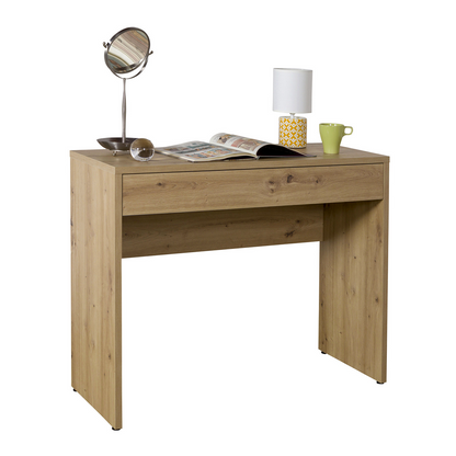 Scrivania 110x81h cm rovere con 1 cassetto