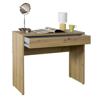 Scrivania 110x81h cm rovere con 1 cassetto