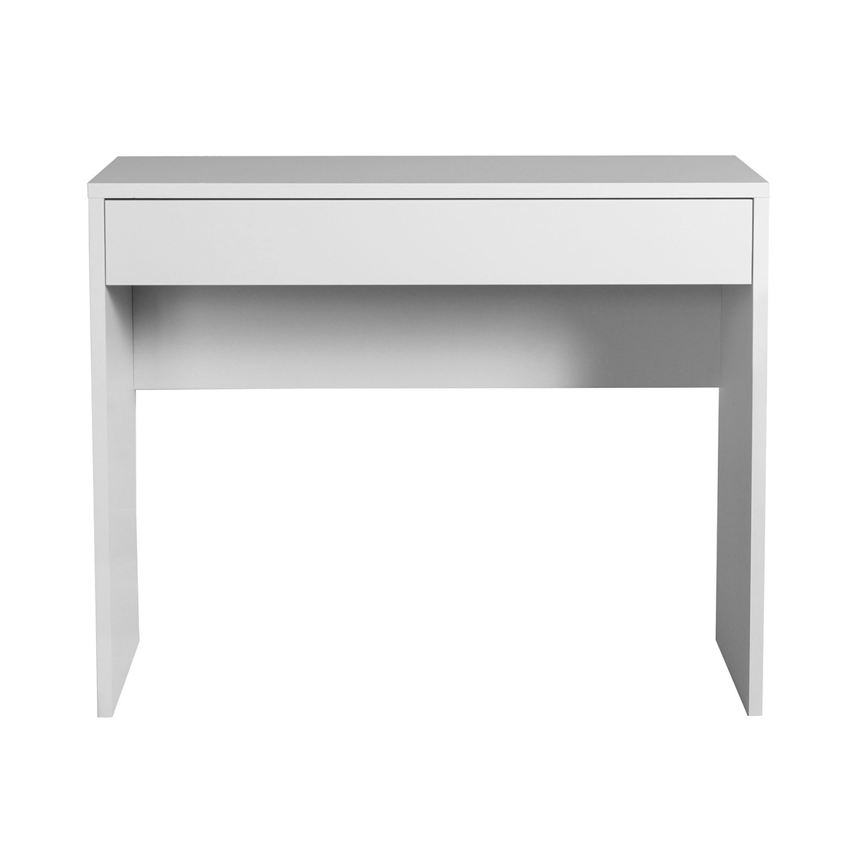 Scrivania 110x81h cm bianco laccato con 1 cassetto