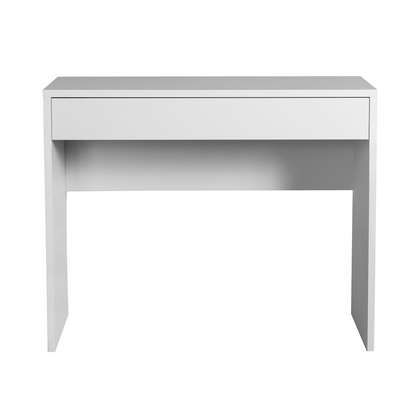 Scrivania 110x81h cm bianco laccato con 1 cassetto