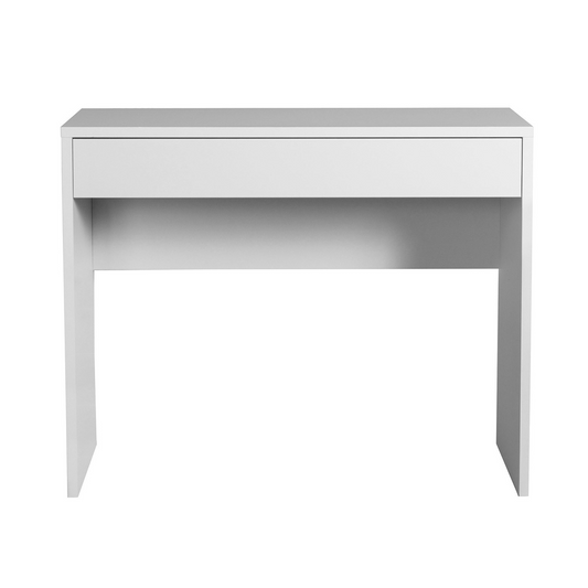 Scrivania 110x81h cm bianco laccato con 1 cassetto