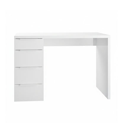 Scrivania 60x75h cm bianco laccato con 4 casssetti