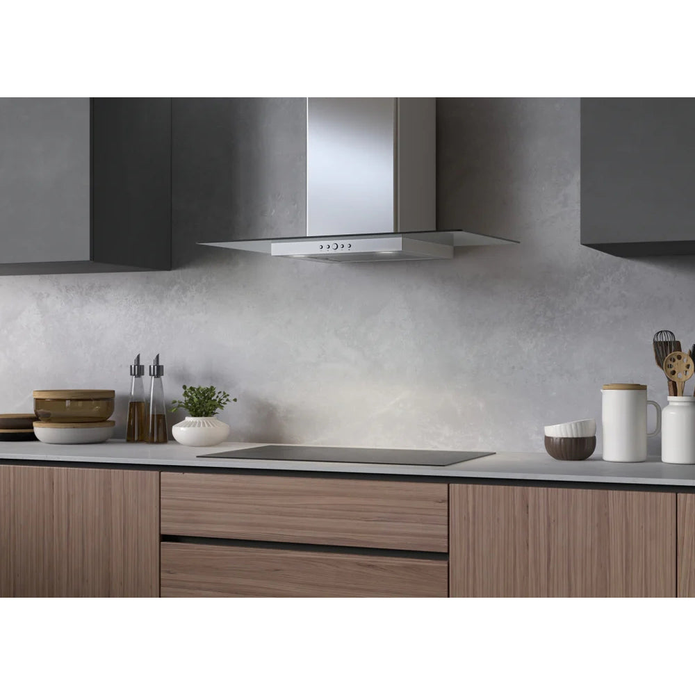 Cappa aspirante a parete TGL a T Faber 90 cm 580m3 acciaio inox e vetro