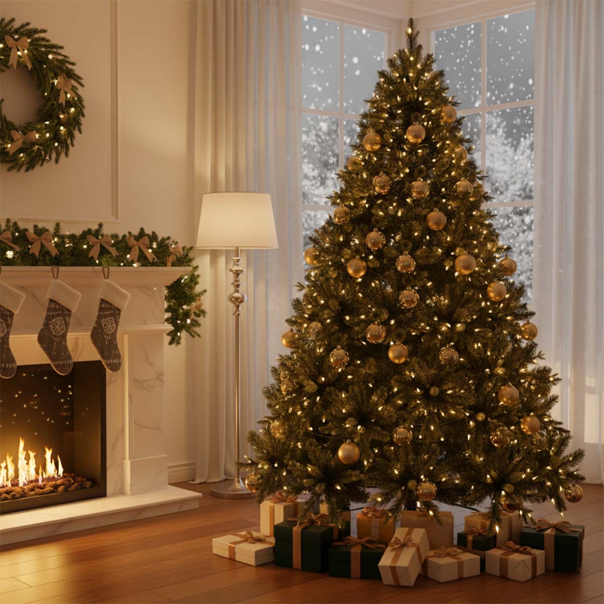 Albero di natale verde realistico Carol