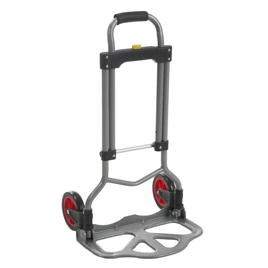 Carrello portapacchi pieghevole portata max 60 kg con manico retrattile e ruote