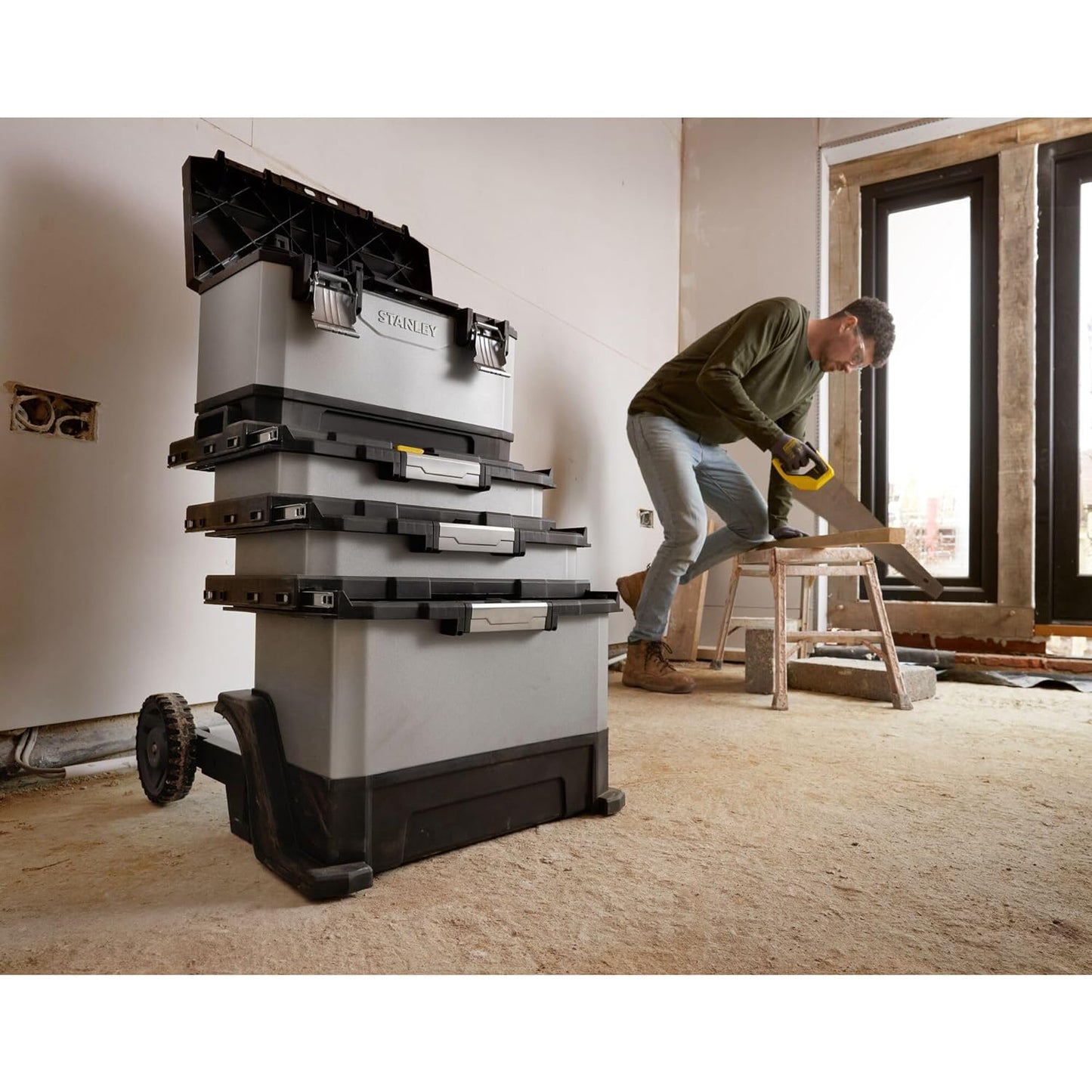 Carrello portautensili Fat Max Stanley 1-95-622 in metallo e polipropilene grigio