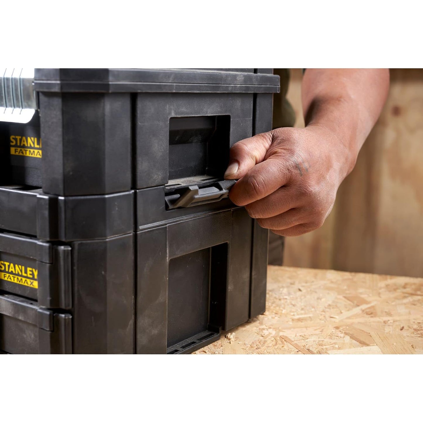 Cassettiera portautensili Stanley Pro-stack Fatmax 2 cassetti 8 lt nero FMST1-71969