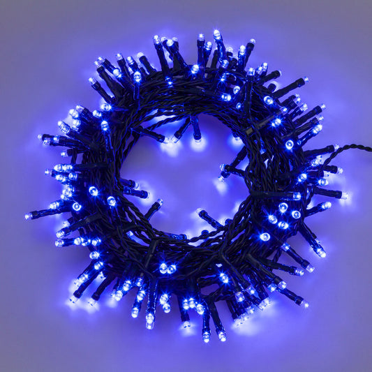 Catena luci di Natale 12,8 metri 320 led blu Lotti