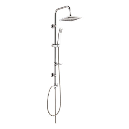 Colonna doccia quadra con soffione 20x20 cm e doccino