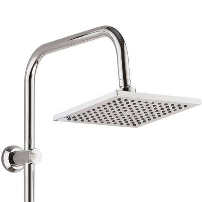 Colonna doccia quadra con soffione 20x20 cm e doccino