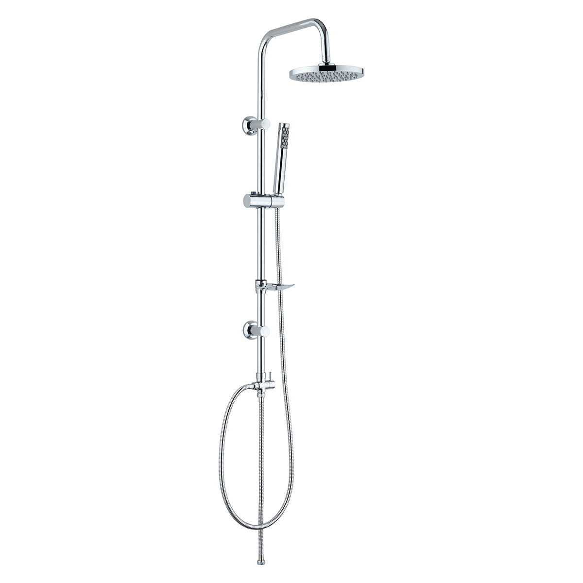 Colonna doccia tondo con soffione 20 cm e doccetta ECO