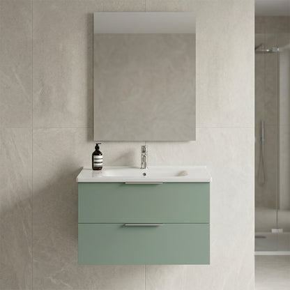 Mobile bagno sospeso 80 cm Rialto 2 cassetti con specchio
