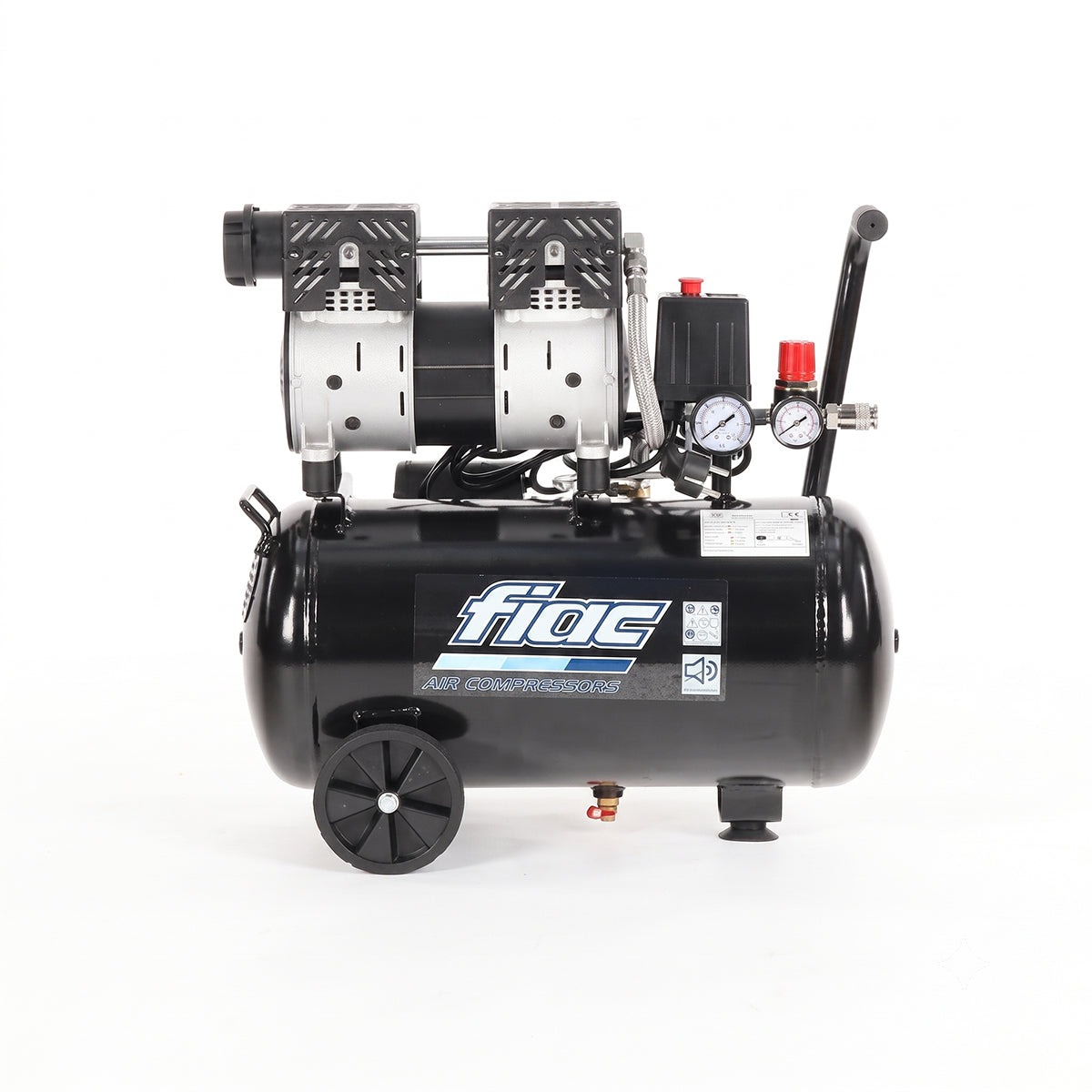 Compressore d'aria portatile 24 Litri Fiac Super Silent oil-free 59 dB 8 bar