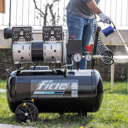 Compressore d'aria portatile 24 Litri Fiac Super Silent oil-free 59 dB 8 bar