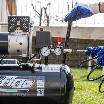 Compressore d'aria portatile 24 Litri Fiac Super Silent oil-free 59 dB 8 bar
