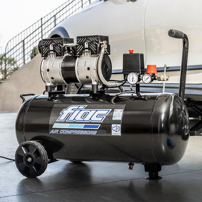Compressore d'aria portatile 50 Litri Fiac Super Silent 50 oil-free 59 dB 8 bar