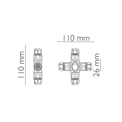 Connettore X IP68 250V AC 16A