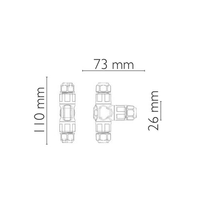 Connettore a T IP68 250V AC 16A
