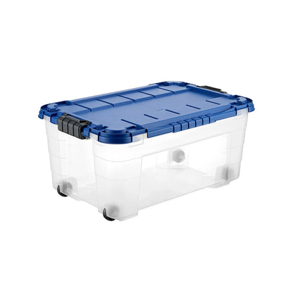 Contenitore box in plastica 4UP con coperchio e ruote 40LT 59x39x27 cm