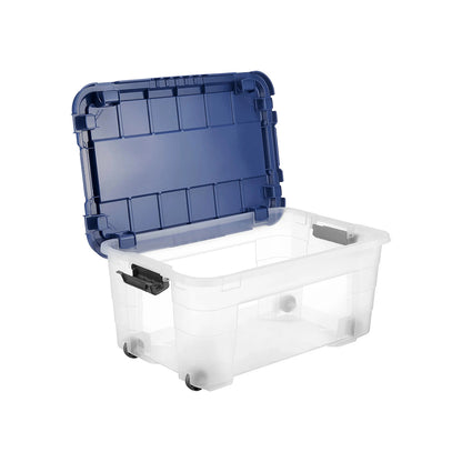 Contenitore box in plastica 4UP con coperchio e ruote 40LT 59x39x27 cm