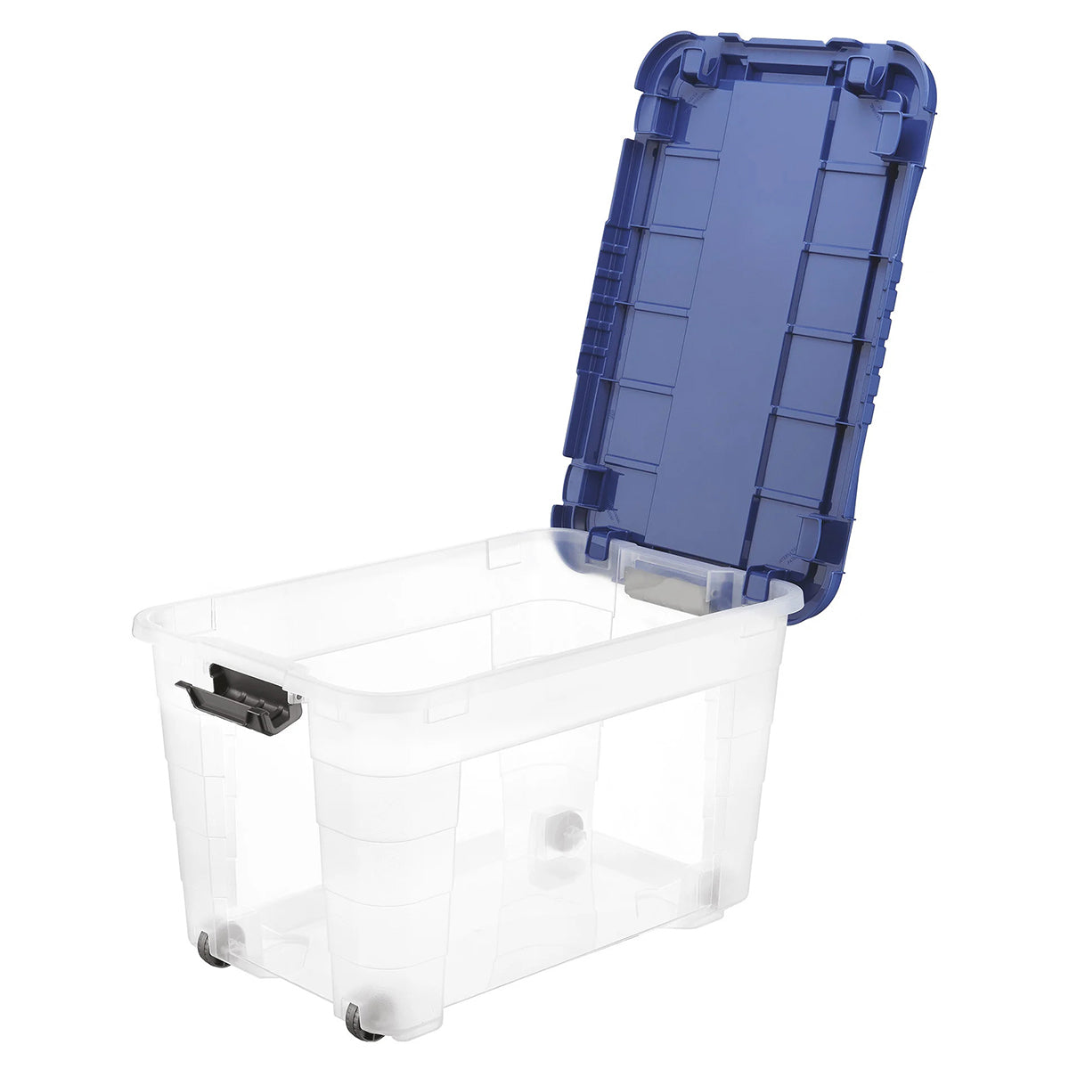 Contenitore box in plastica 4UP con coperchio e ruote 60LT 59x39x36 cm