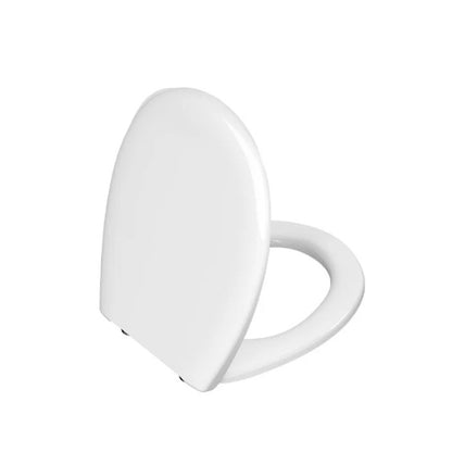 Copriwater Normus in duroplast bianco cerniere cromate fissaggio inferiore