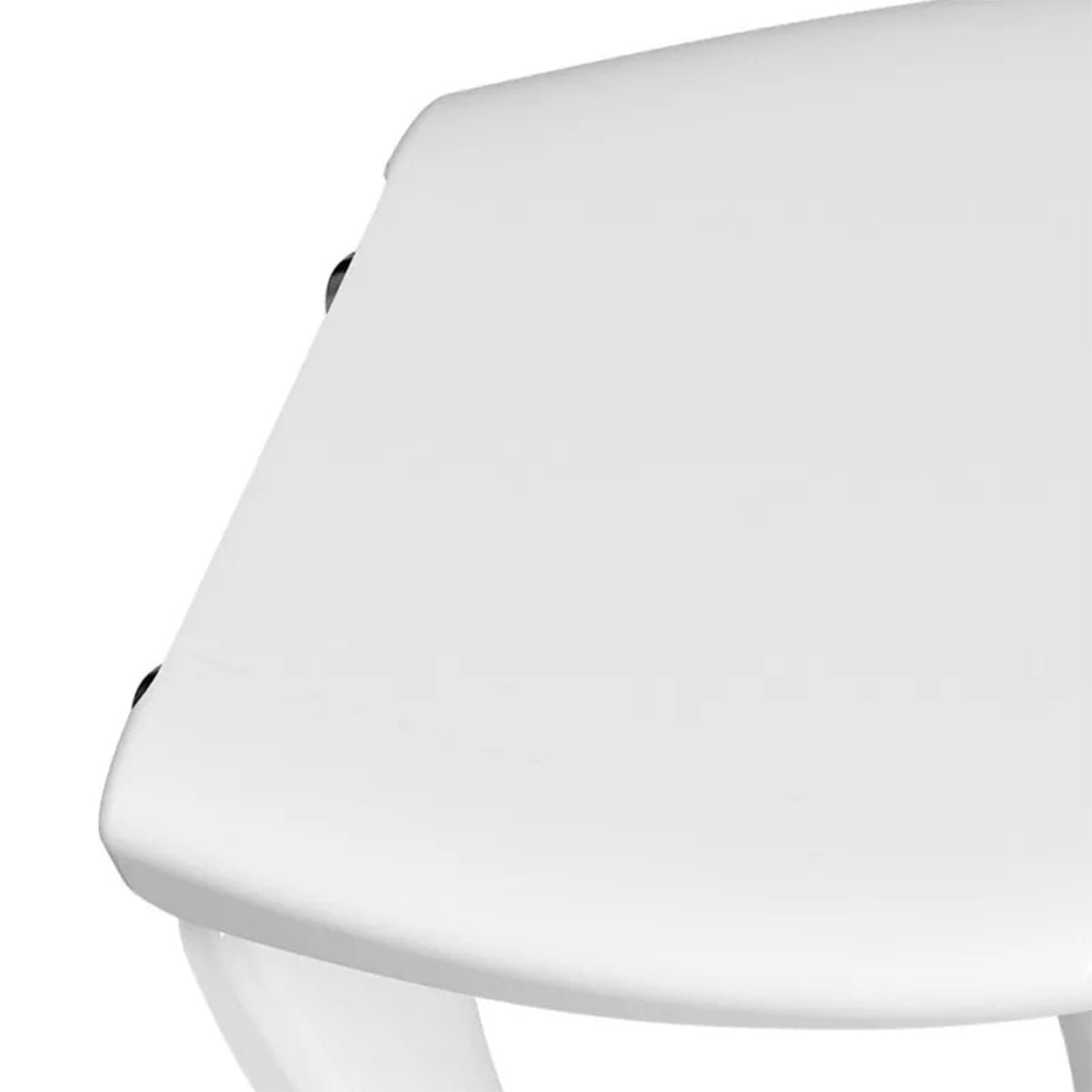 Copriwater Normus in duroplast bianco cerniere cromate fissaggio inferiore