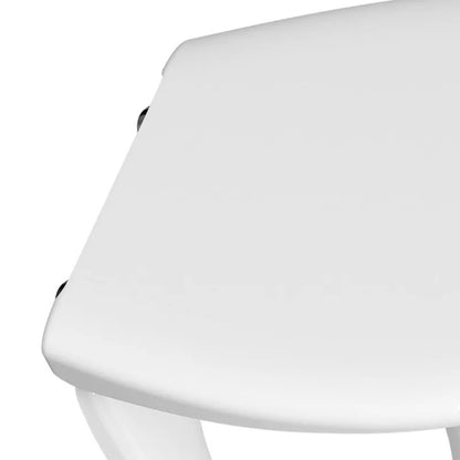Copriwater Normus in duroplast bianco cerniere cromate fissaggio inferiore