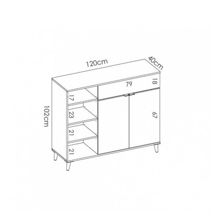 Mobile da cucina 102x120x40 cm con cassetto wok bianco e naturale